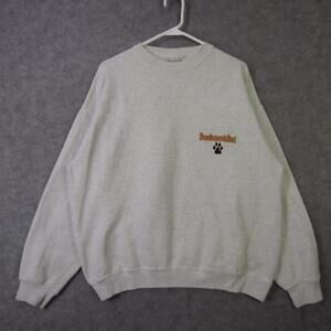 Vintage Santee Sweats Sweatshirt Mens XL Gray Best Friends Paw Made USA 90s